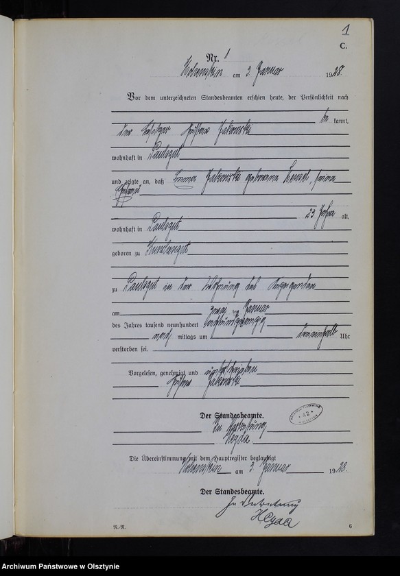 image.from.unit.number "Sterbe-Neben-Register Nr 1 - 85"