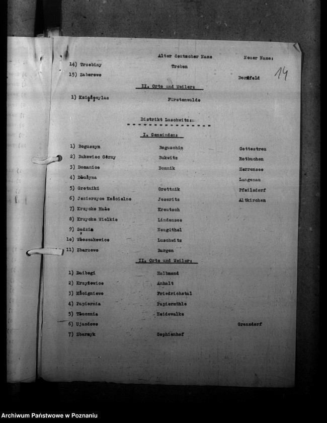 Obraz 18 z jednostki "Ortsnamenänderung - Kreis Lissa (Leszno)"