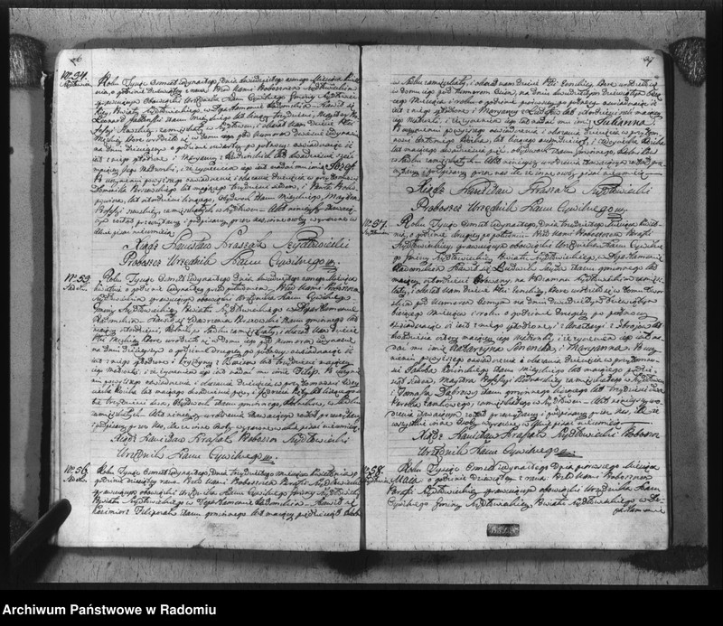 image.from.unit.number "Akta urzędnika stanu cywilnego gminy Szydłowiec z roku 1811"