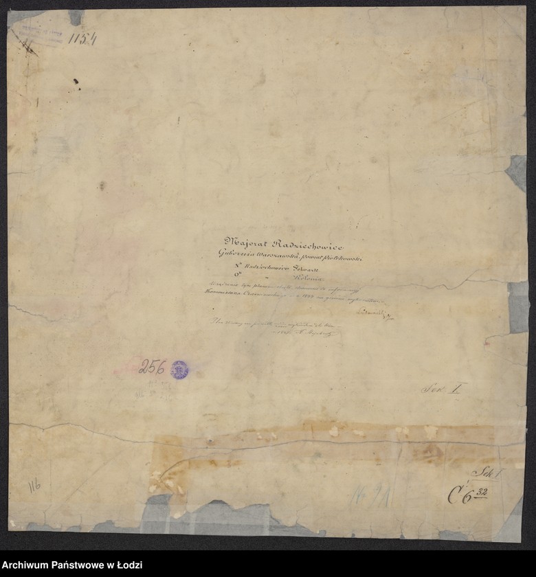 Obraz 2 z jednostki "Pieroworys Urządzenia Majoratu Radziechowice składający się z folwarków Radziechowice i Dąbrówka, Kolonii Radziechowice Brodowe i Dąbrowka, osady Czerkowizna, młyna Klekot oraz lasów przyległych ..."