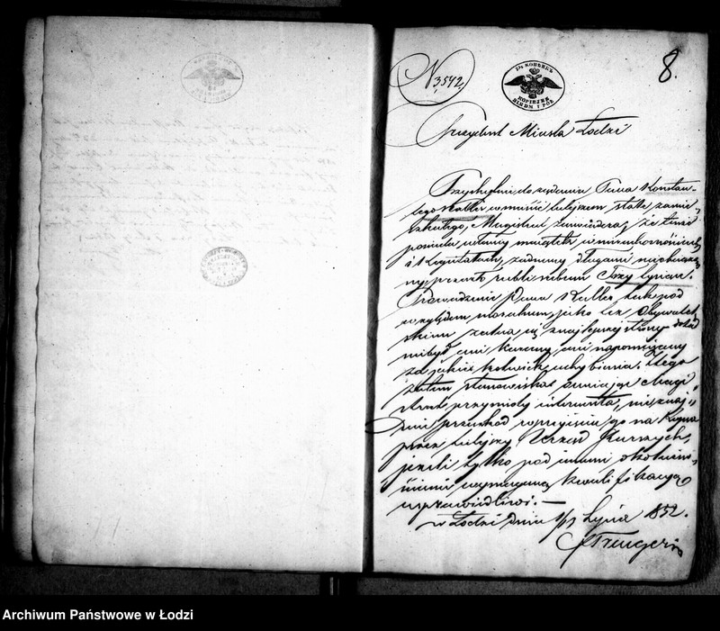 Obraz 11 z jednostki "Akta Urzędu Starszych Zgromadzenia Kupieckiego w Mieście Łodzi tyczące się kwalifikowania i zapisywania kupców"
