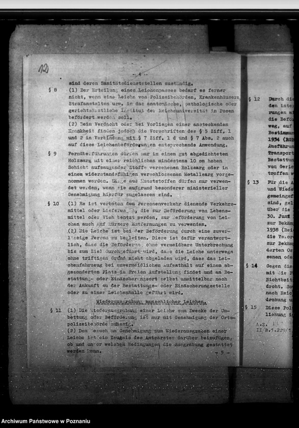 Obraz 15 z jednostki "Leichenwesen. Genuss von Äther. Ungenügend begrabene Leichen polnischer Soldaten. Feuerbestattungsverein"