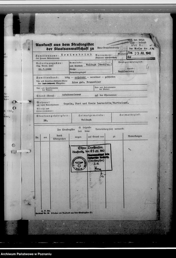 Obraz 8 z jednostki "Kreienbrink, Wilhelm - komisarz obwodowy"