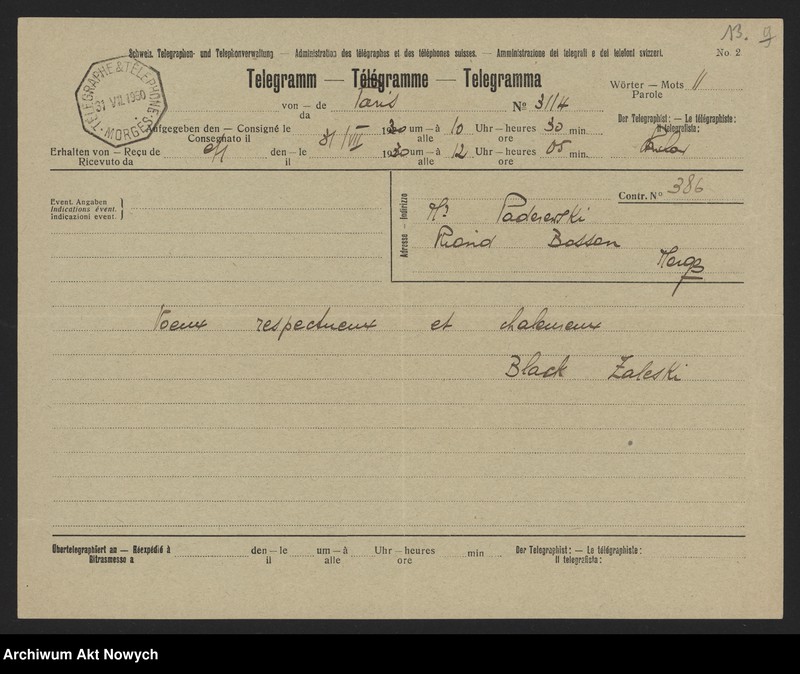 image.from.unit.number "Black Franciszek (rzeźbiarz); Załączniki: a) projekt pomnika Zjednoczenia Ziem Polskich (maszynopis); b) fotografie pomnika E. M. House