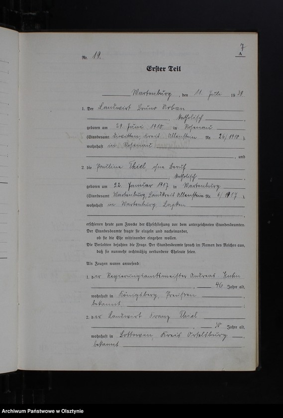 image.from.unit.number "Heirats-Haupt-Register Tom II, Nr 17 - 43"