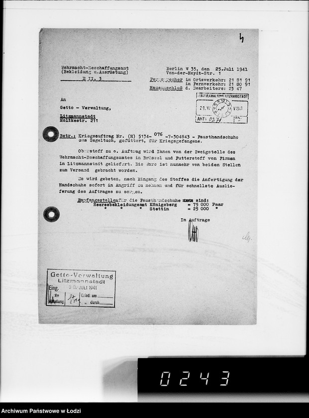 Obraz 8 z jednostki "Kriegsauftrag 5134-076-7-304843. Hadschuhe"