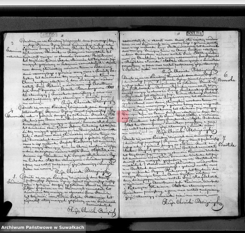 Obraz 4 z jednostki "Księga duplikat aktów urodzenia, małżeństw i zejścia parafii wiejsiejskiej z roku 1855"