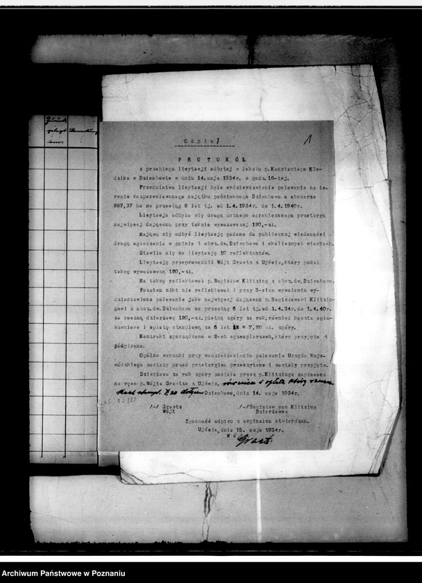 Obraz 4 z jednostki "Majątek Dziembowo powiat chodzieski dzierżawa upolowania"