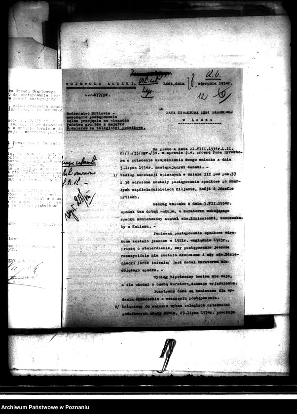 image.from.unit.number "Przejęcie przez Skarb Państwa za zaległe podatki gruntów majątku Ciemierów i Stare Holendry"