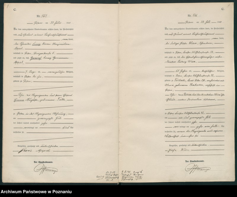 Obraz 7 z jednostki "Księga miejscowa zgonów tom II [Rejestr główny zgonów]"