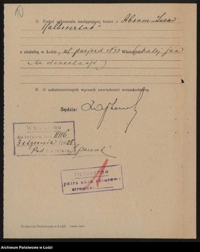 Obraz 12 z jednostki "Abram Halbersztat- wyrób towarów włókienniczych"