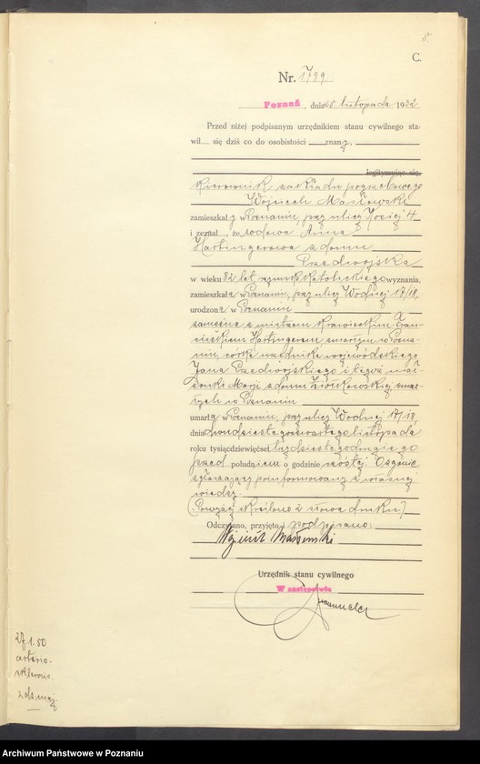 Obraz 7 z jednostki "Księga miejscowa zgonów tom IV [Rejestr główny zgonów]"