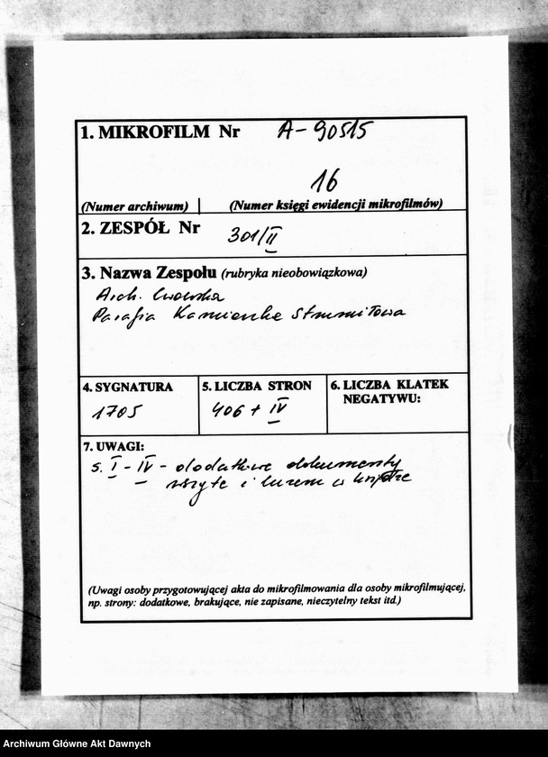 image.from.unit.number "Parafia: Kamionka Strumiłowa. Dekanat: Gliniany. Księga metrykalna zgonów dla całej parafii."