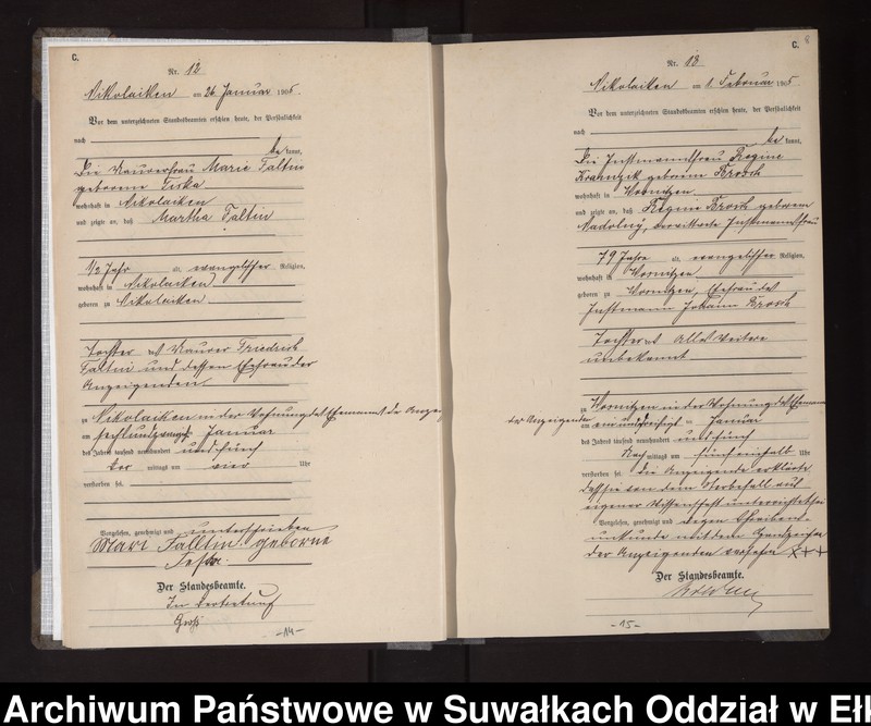 image.from.unit.number "Sterbe-Haupt-Register des Königlichen Preussischen Standes-Amtes Nikolaiken Kreis Sensburg"