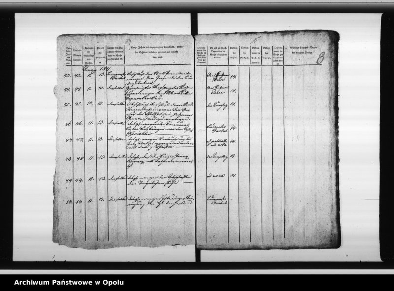 Obraz 10 z jednostki "Journal den eingegangenen Sachen beim Magistrat zu Oppeln angefangen im Juny 1811"