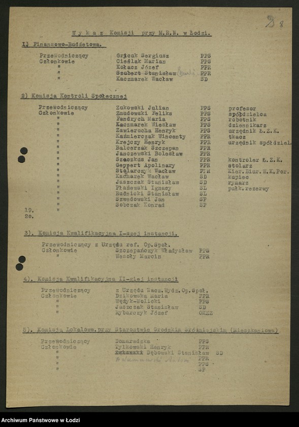 Obraz 9 z jednostki "Korespondencja [z Zarządem Miejskim; budżety, teksty przemówień]"