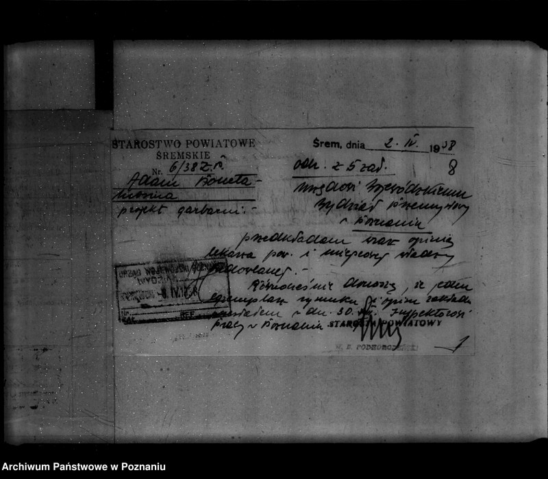 Obraz 12 z jednostki "Zatwierdzenie projektu urządzenia garbarni J. Panety w Mosinie powiat śremski"