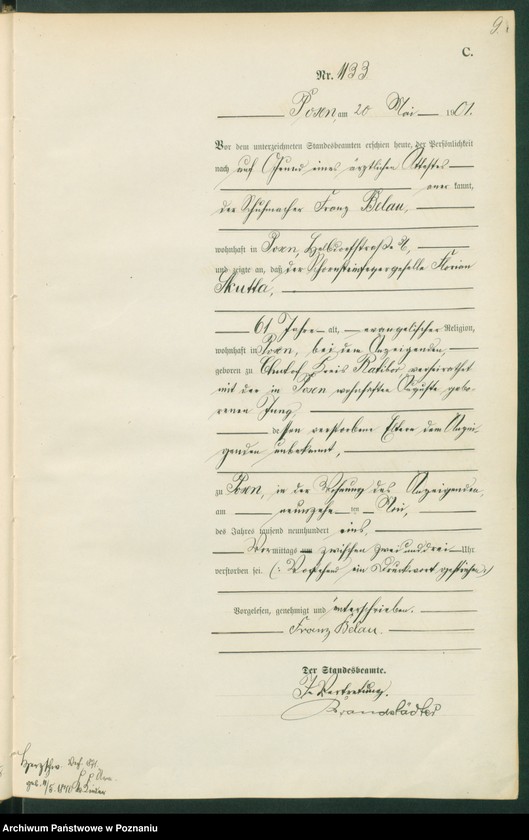 Obraz 12 z jednostki "Księga miejscowa zgonów t. III"