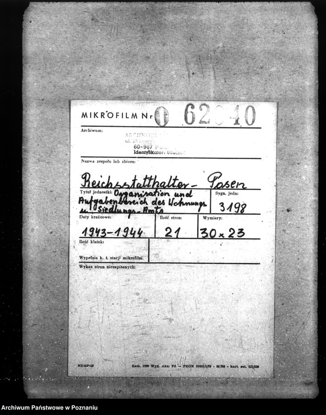 Obraz 2 z jednostki "Organisation und Aufgabenbereich des Wohnungs - und Siedlugsamts"