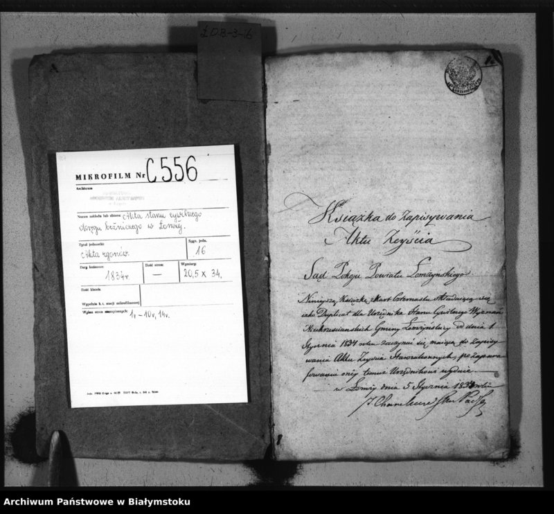 image.from.unit.number "Książka do zapisywania aktow zejścia wyznań niechrzescijańskich"