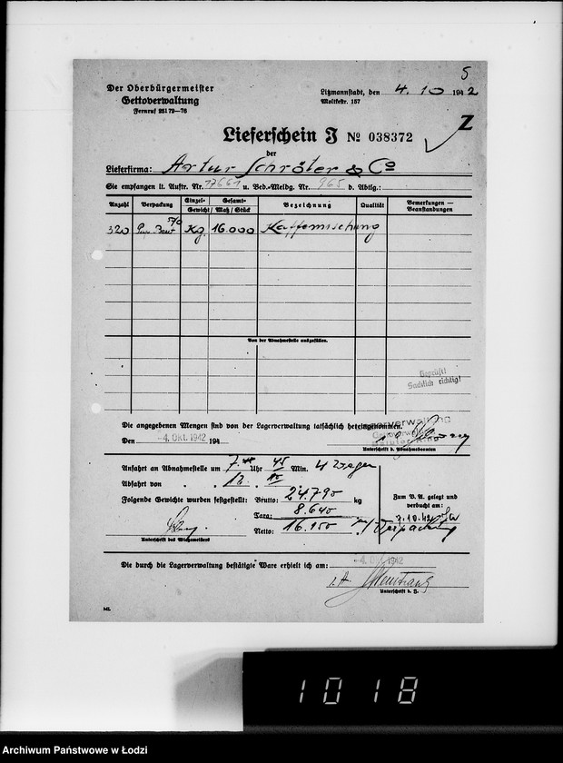 image.from.unit.number "Lebensmitteleinkauf. Aufträge, [Lieferscheinen und Rechnungen] 17661-17725"