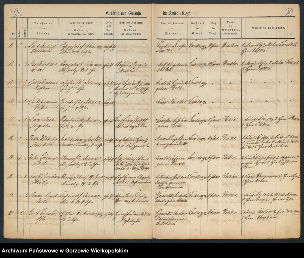 image.from.unit.number "Duplikate der Hauptkirche zu Landsberg an der Warthe (zawiera też księgę zgonów Konkordien Kirche z 1859 r.)"