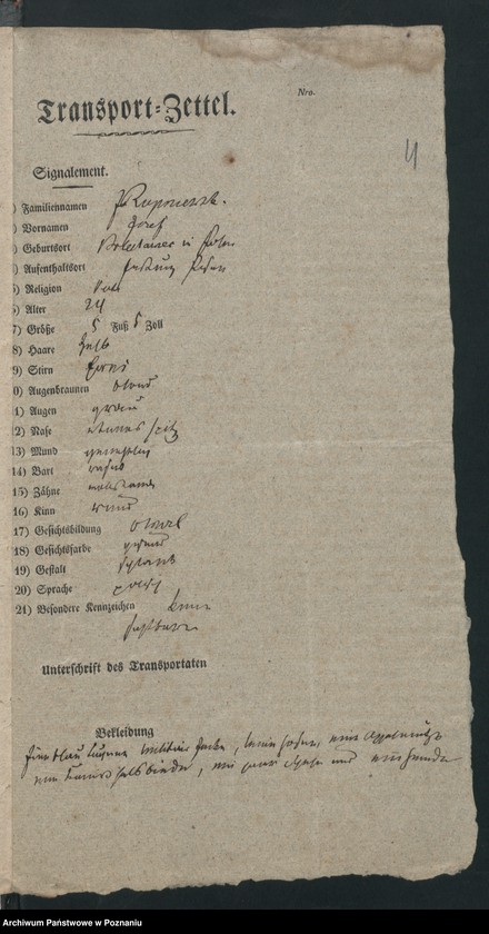 Obraz 8 z jednostki "A. betr. Ludwig Runiewski alias von Zakrzewski"