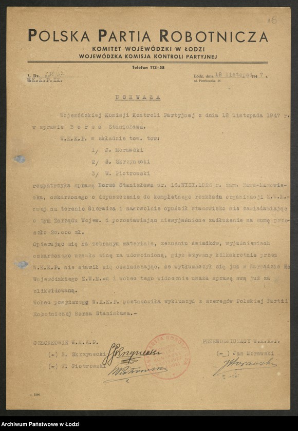 Obraz 17 z jednostki "[Uchwały WKKP A-O]"