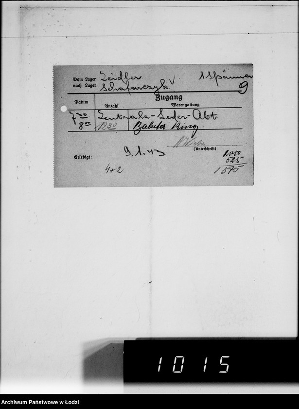 Obraz 13 z jednostki "Hermann Zeidler [rachunki za usługi transportowe dla Getta]"