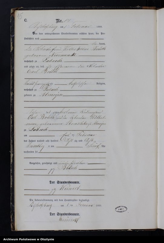 image.from.unit.number "Sterbe-Neben-Register Nr 1 - 150"