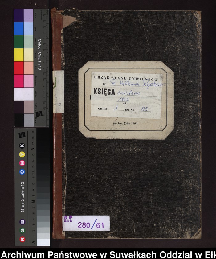 image.from.unit.number "Geburts-Neben-Register des Preussischen Standes-Amtes Rydzewen Kreis Lötzen"