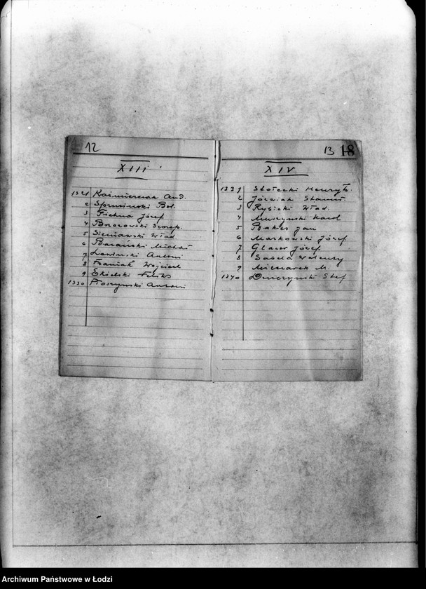 Obraz 10 z jednostki "[Lista członków rezerwy Milicji Obywatelskiej w Łodzi]"