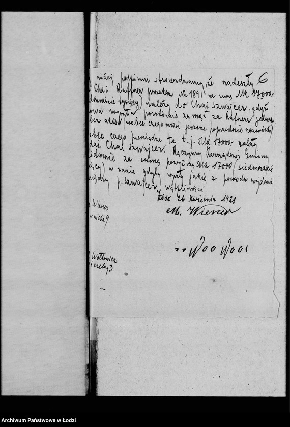 Obraz 9 z jednostki "Dotyczy zaświadczeń"