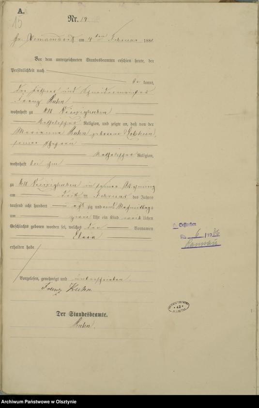 image.from.unit.number "Geburts-Haupt-Register Nr 1 - 128"