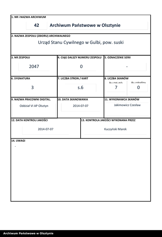 Obraz 1 z jednostki "Sterbe-Neben-Register Nr 1 - 5"