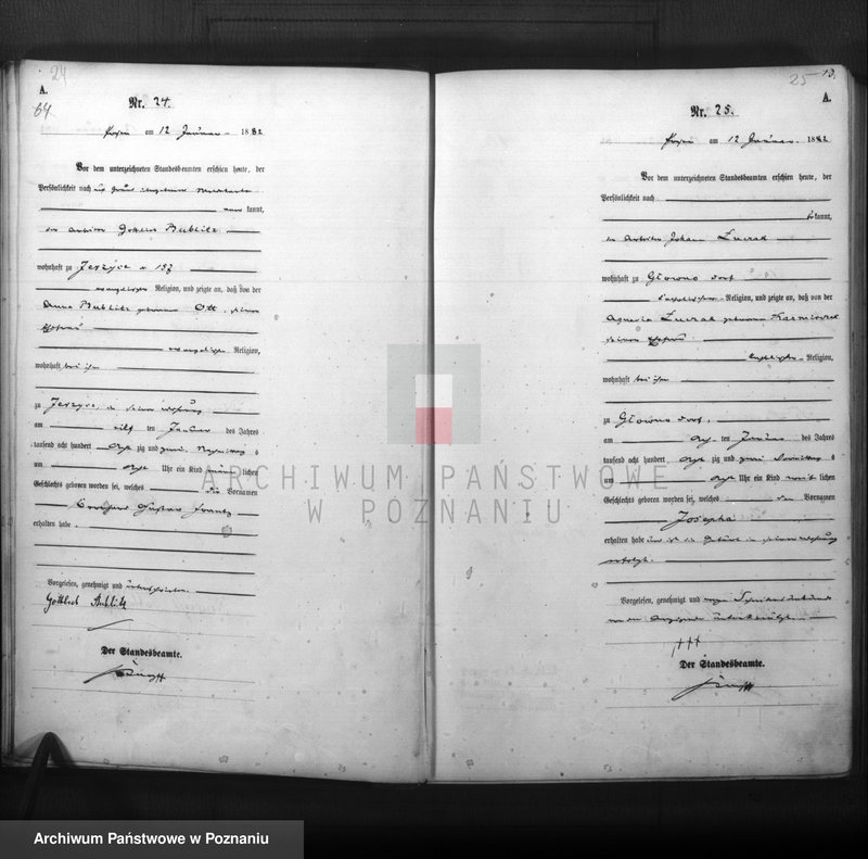 Obraz 14 z jednostki "Księga urodzeń t. I"