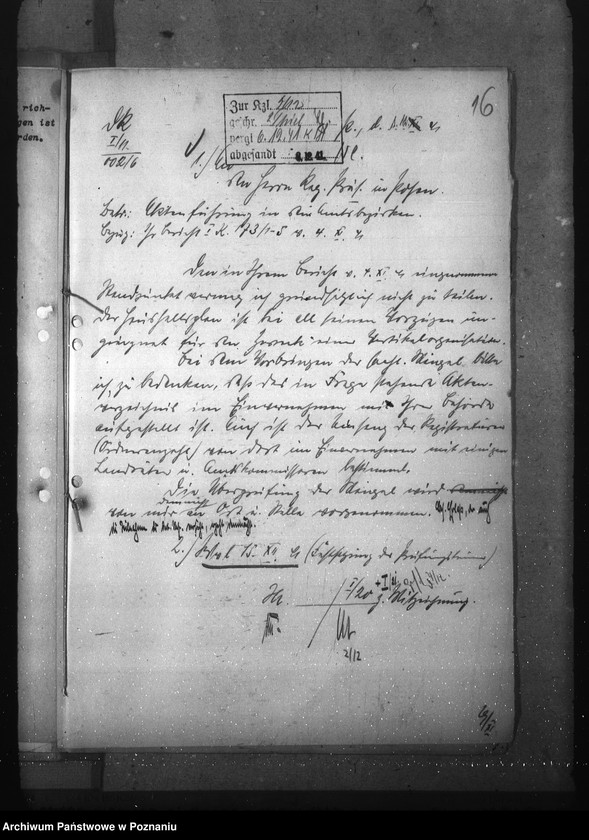 Obraz 20 z jednostki "Aufbau der Registraturen bei den Amtskommissaren"