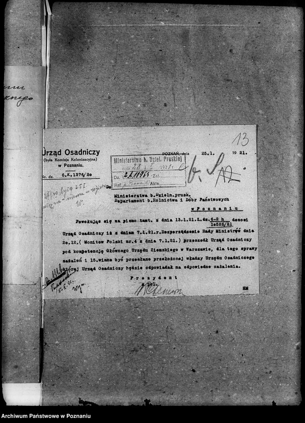 image.from.unit.number "Sprawy agrarnej reformy Urząd Osadniczy Komisja dla Osadnictwa"