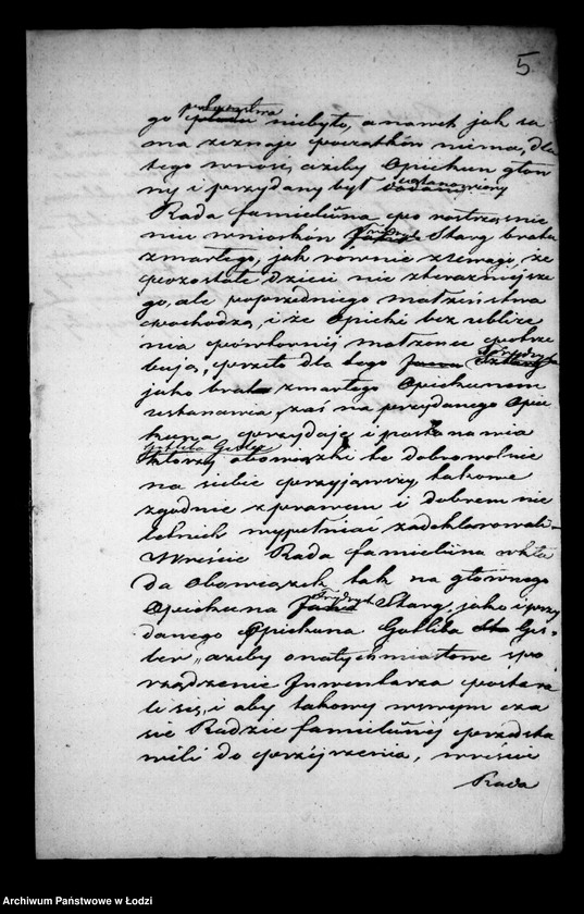 Obraz 9 z jednostki "Akta tyczące się ustanowienia opieki nad nieletnimi po zmarłych Janie i Katarzynie małżonkach Sztark"