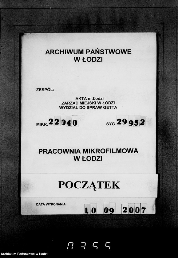 Obraz 1 z jednostki "Einnahme Anweisungen. [Sprzedaż przedmiotów skonfiskowanych]"