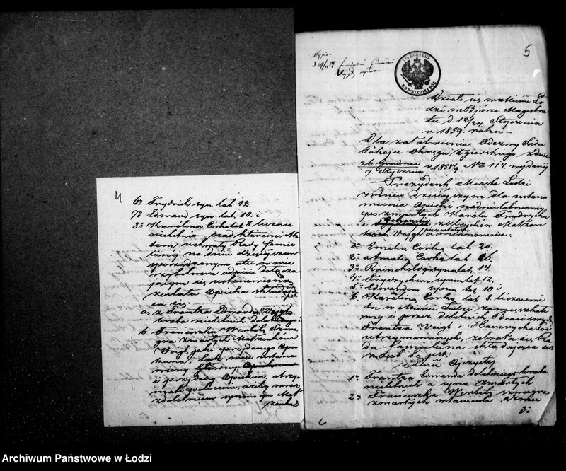 Obraz 8 z jednostki "Akta tyczące się ustanowienia opieki nad nieletnimi Emilią, Amalią, Reinholdem Fryderychem, Edwardem i Karoliną Voigt po zmarłym Karolu Fryderyku i Johannie małżonkach Voigt"