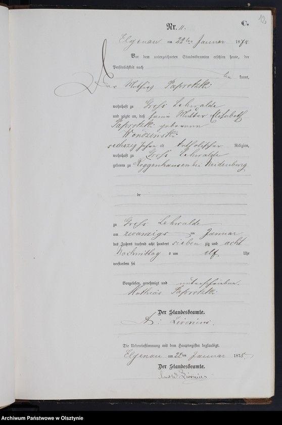 image.from.unit.number "Sterbe-Neben-Register Nr 1 - 105"