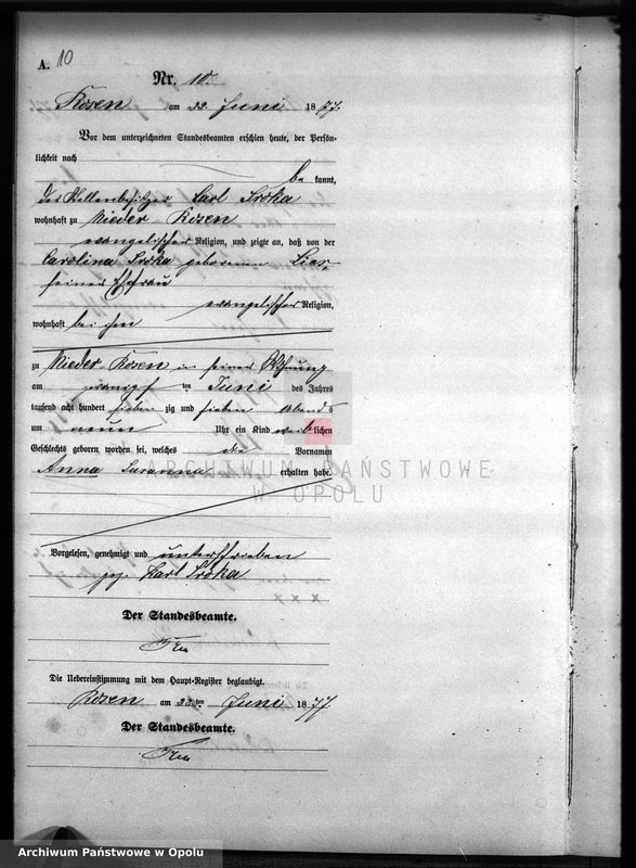 image.from.unit.number "Geburts-Neben-Register Standesamts Rosen pro 1877"