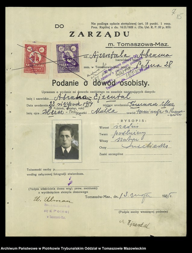 Obraz 18 z jednostki "Dowodów osobistych od nr 641 do 830. Tom IV"