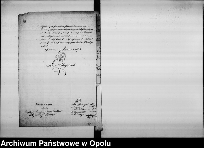 Obraz 17 z jednostki "Acta des Magistrats zu Oppeln betreffend die Regulirung der Jahrmarkt Bauden. Vol. I"