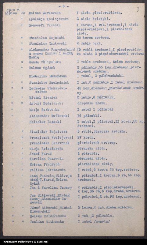 Obraz 9 z kolekcji "Wojewódzki Komitet Obrony Narodowej w Lublinie - zadania w obliczu wojny 1920 r."