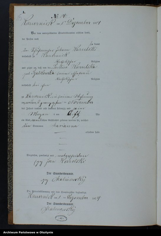 image.from.team "Urząd Stanu Cywilnego w Kurzętniku pow. nowomiejski"