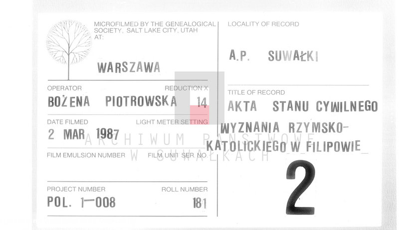 image.from.unit.number "Annexa do Akt Małżeństwa z Gminy Filipowskiey w Roku 1818"