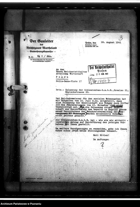 Obraz 7 z jednostki "Wohnungsgesellschaft in Leslau"