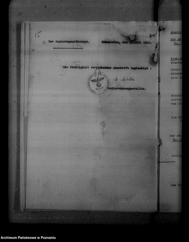 Obraz 19 z jednostki "Personalia urzędników rejencyjnych, landratów, urzędników landrackich oraz miejskich"